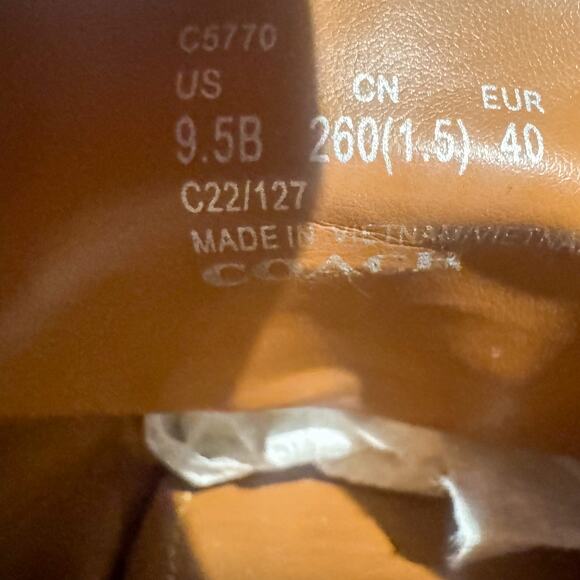 Sienna Loafer, Black Leather with Gold Detail Mule Slides Gold 'C' Logo Hardware - Picture 8 of 8